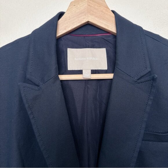 Banana Republic Womens 4 Stretch Navy Career Button Blazer - Picture 11 of 15